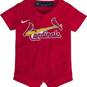 Nike St. Louis Cardinals Red Baby Romper, Size 18mo